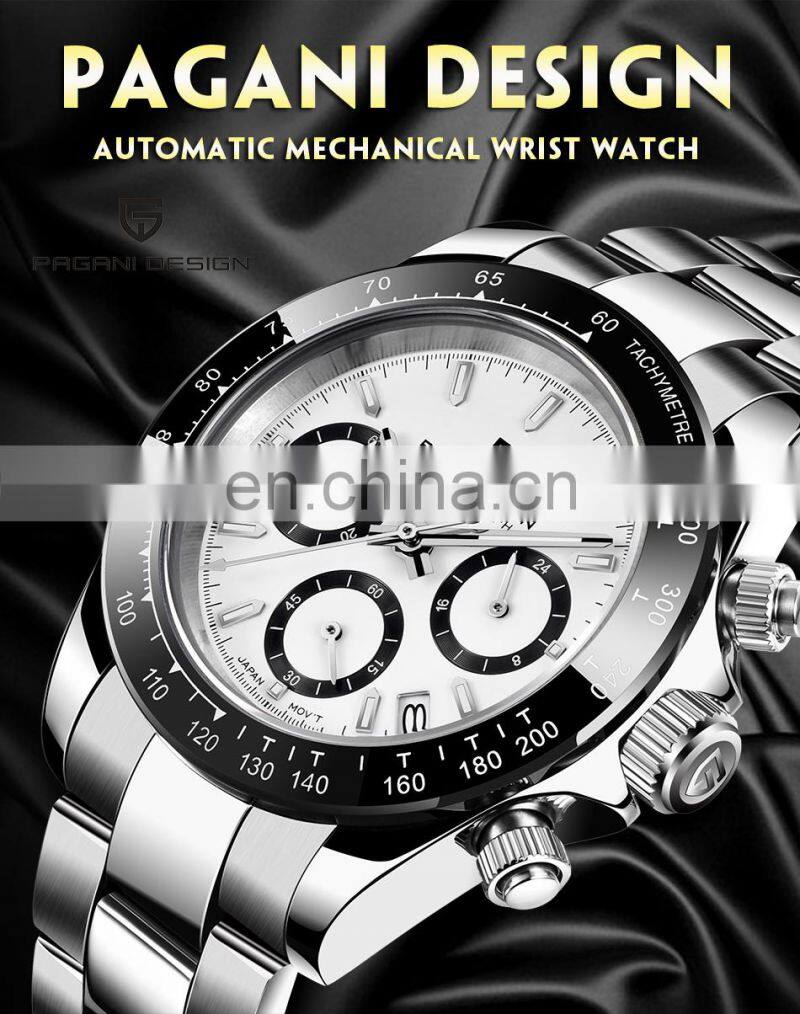 PAGANI DESIGN 1644 Branded Watch For Men Full Stainless Steel Chronograph man watches op 2021