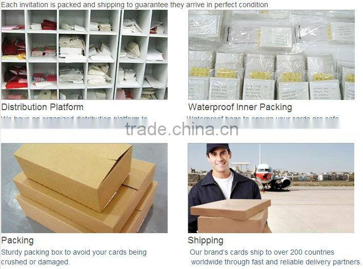 2014 Hot Sale Luxurious Wedding Invitation Card with Lace and Brooch