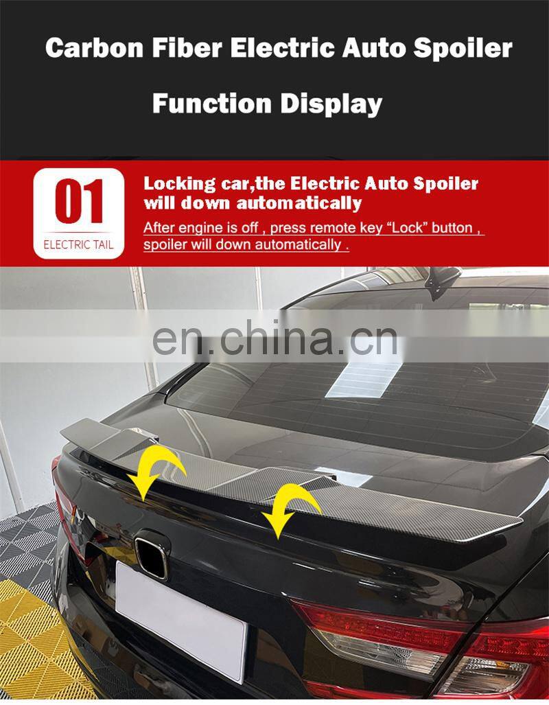 Large Inventory Gloss Carbon Fiber ABS Brake Light Electric Car Spoiler Rear Trunk Spoiler For Citroen C5 2010-2022