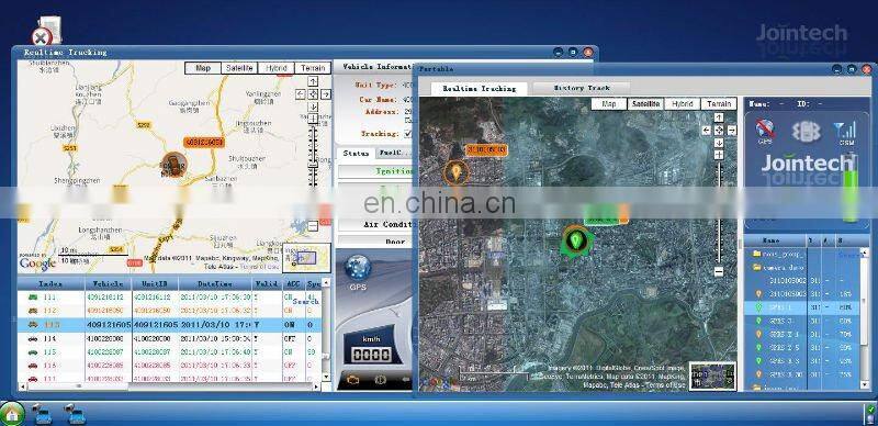 Dual SIM card gps sms gprs tracker vehicle tracking system