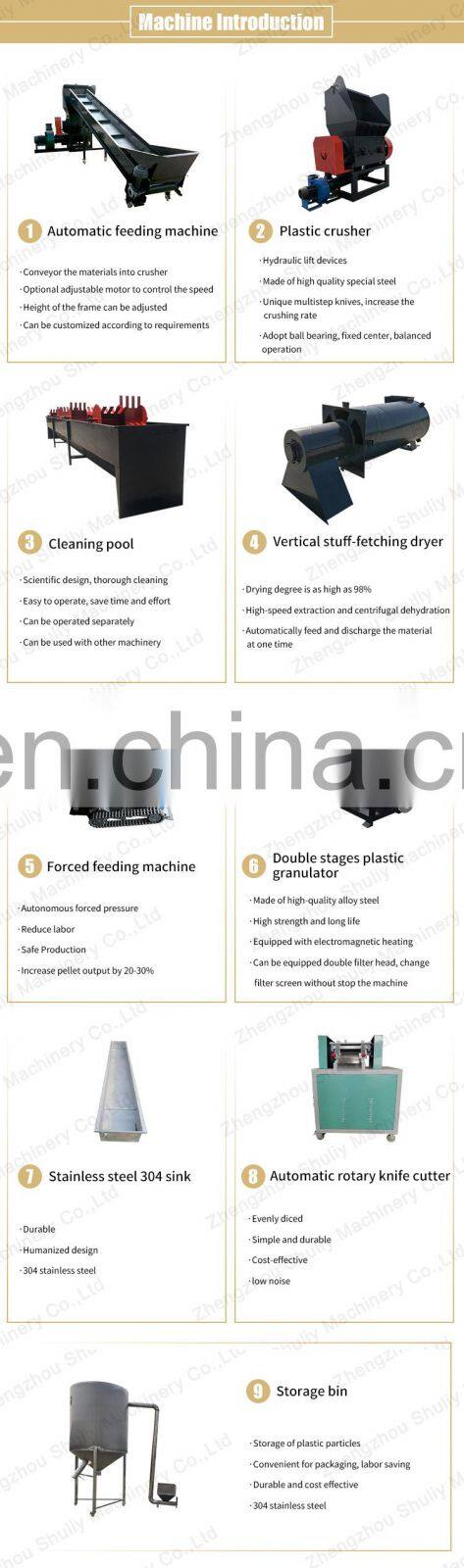 waste plastic recycling machine plastic granulators extruder plastic cutter  for high efficiency