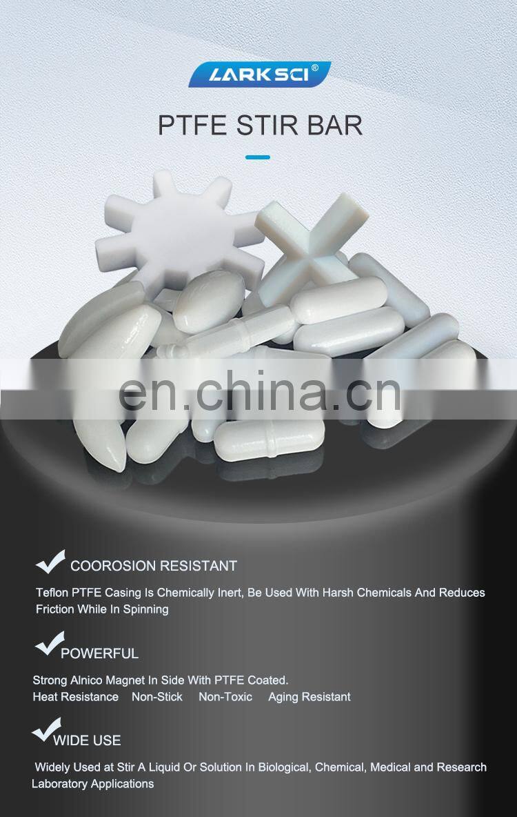 Larksci Oval Pivot Ring Plain PTFE Stir Bar Magnetic Bar Magnet For Mixing Use