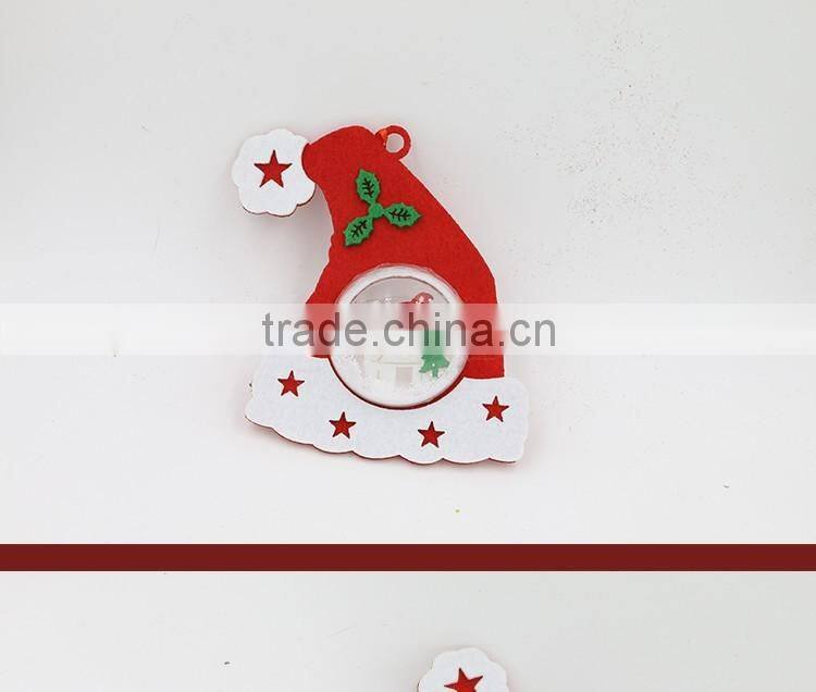 Plastic Clear Christmas Ball In Santa Hat Design Christmas Tree Hanging Ornaments Dropshipping Xmas Decoration