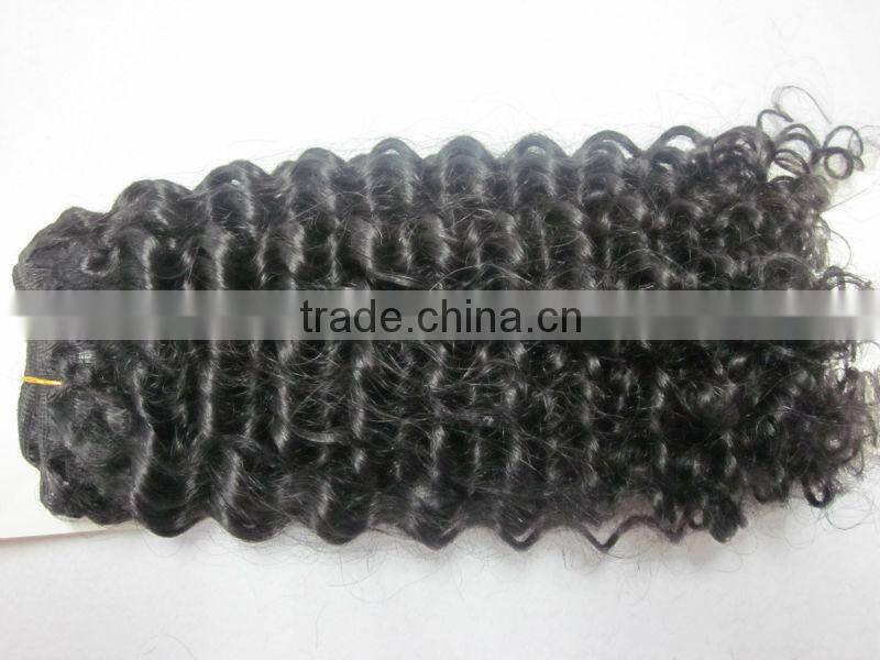 2015 new arrival factory price Mongolian 100% remy human clip in hair