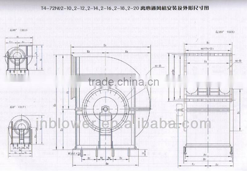 reverse air ventilation fan/ air fans centrifugal fan