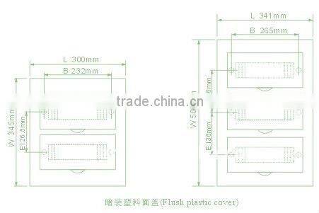 TSM-45ways Flush Type Distribution Box(Electrical Distribution Box,Plastic Enclosure)