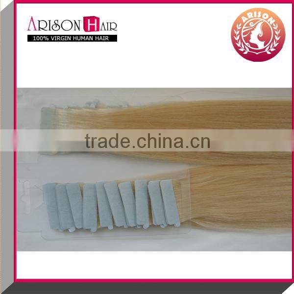 Best quality remy human hair pu tape in hair extensions