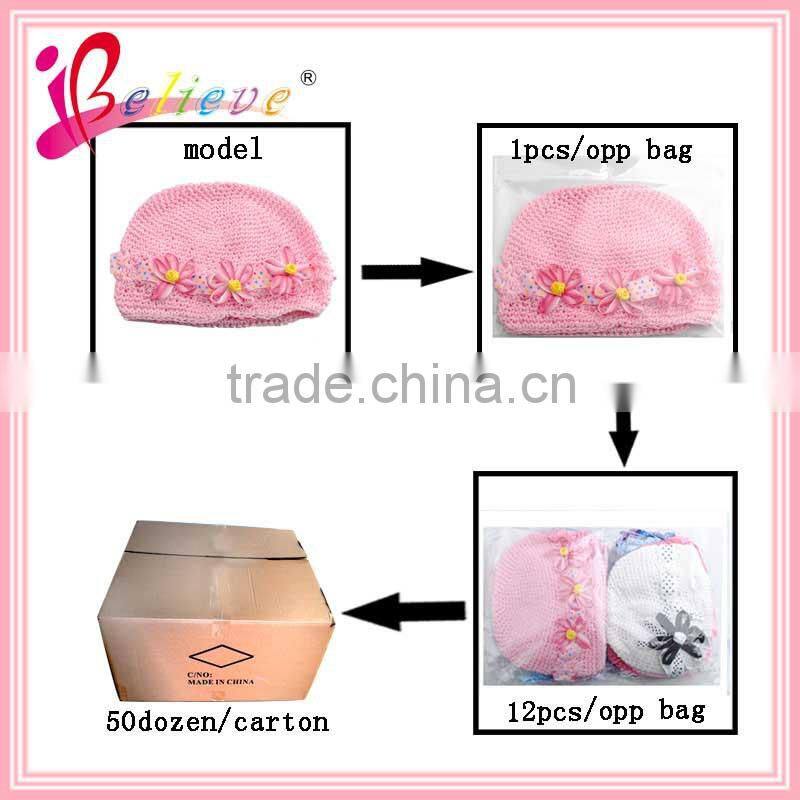 Charming beanie hat knitting pattern,soft baby hat beanie hat with flower