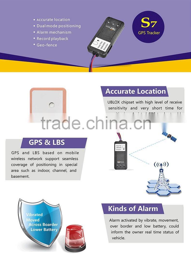 smallest tracking device mini vehicle tracker S7