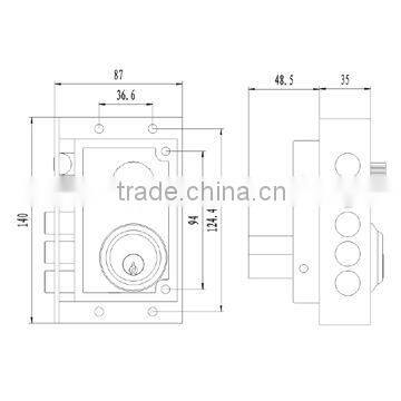 fixed cylinder knob lock