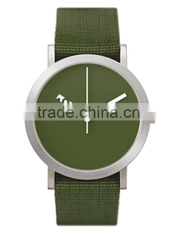 Stainless steel case nylon strap Japan quartz movement 3ATM water resistant nylon band watch