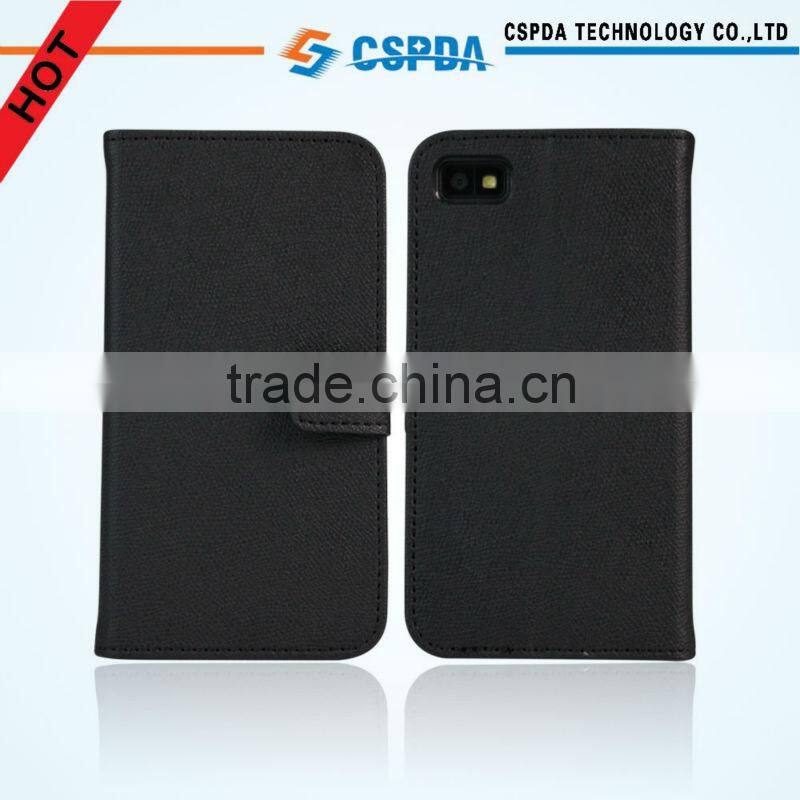 For Blackberry Z10 credit card slot flip wallet stand leather case