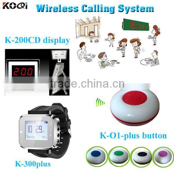 wireless queue management system for restaurant in 433mhz with menu holder hot sales