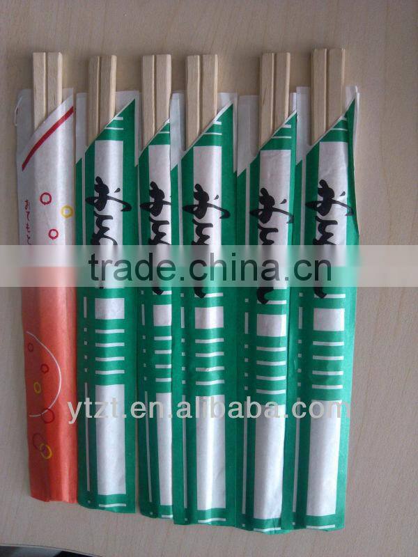 Paper Sleeve wrapped packing Disposable Bamboo Chopsticks