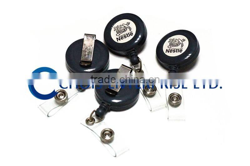 Custom Single Side Logo Retractable Badge Reel, High Quality