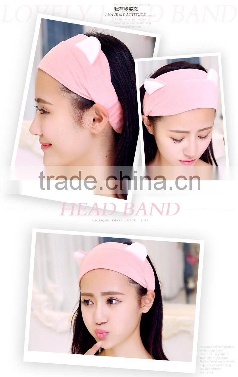 Soft hairband polyester material cute animal headband for girls gift