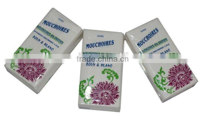 3-ply 8.3*8.3 Inches Pocket Tissues color logo printed soft Handkerchief (Pack of 12)