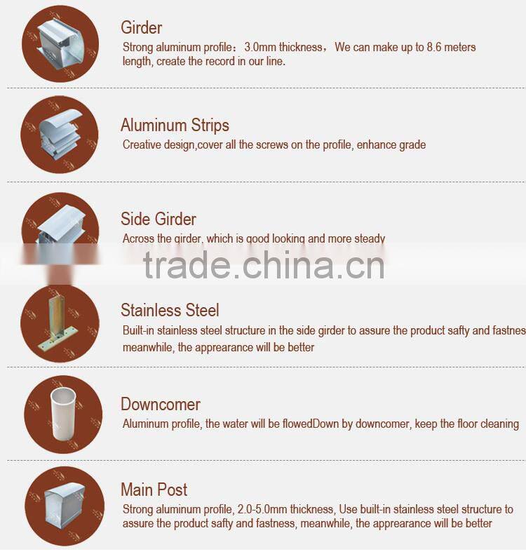 Easy to assemble outdoor caravan french window awning