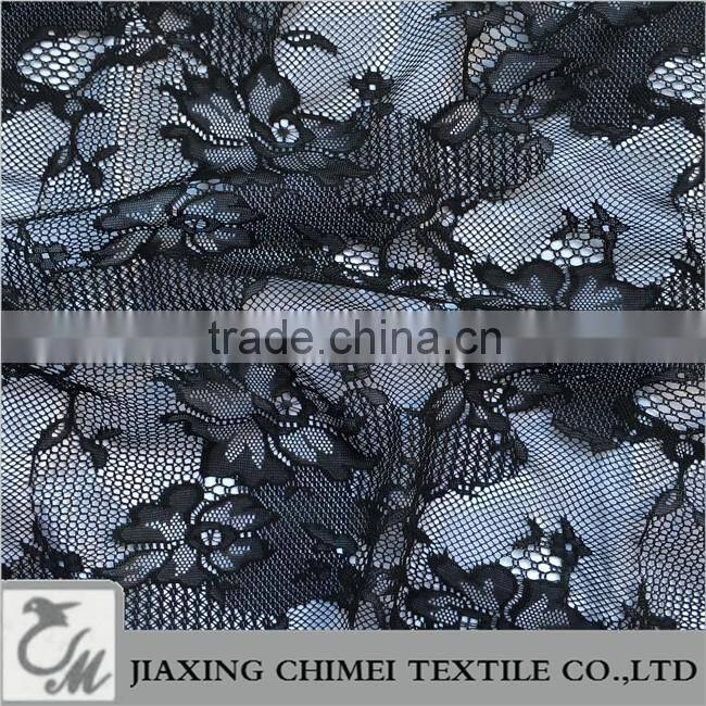 black lace jacquard fabric