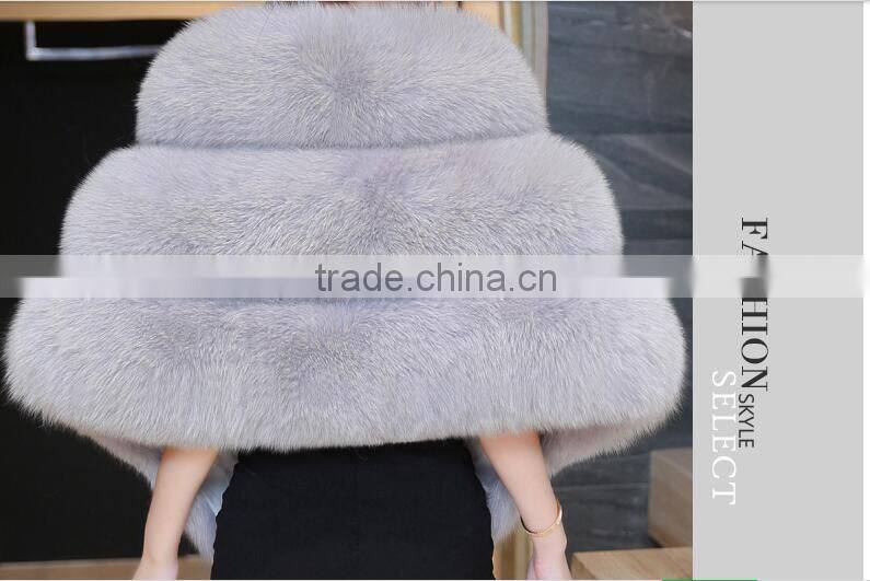 2016 Elegant beautiful cheap women real fox fur wedding shawl