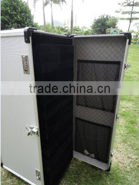 24 Trays Large Aluminum Rolling Jewelry Carrying Case