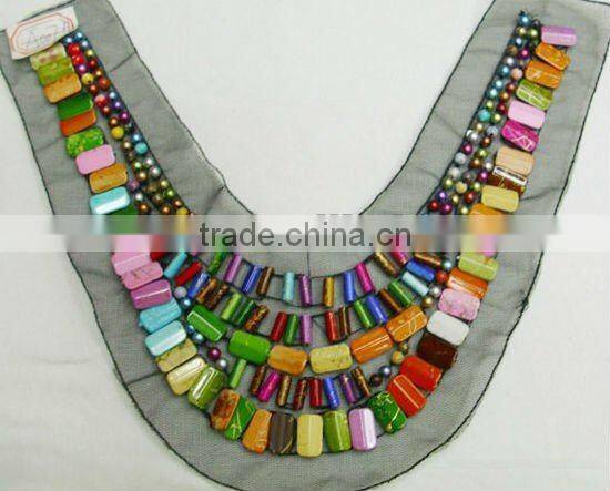Beaded accessories embroidery neckline blouse neck designs
