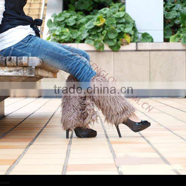 2011 stylish fur leg warmers