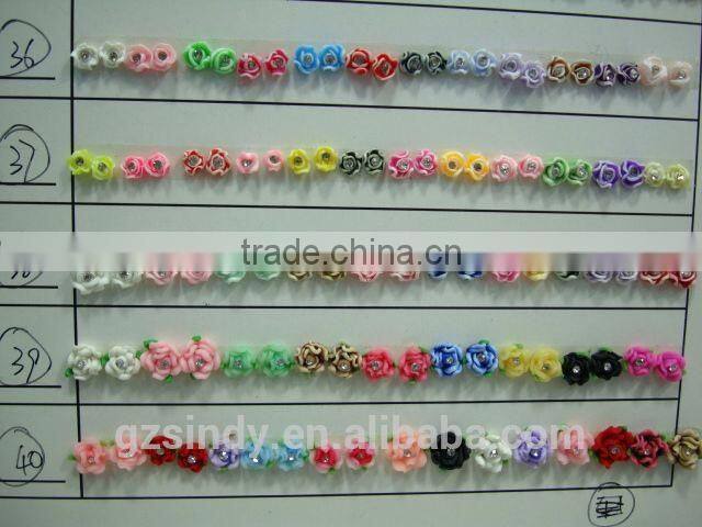 Nail art 3D resin color flower with crystal nails accessories ZX:F545