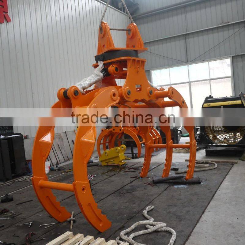 Good quality Excavator Log grapple made in China but western quality