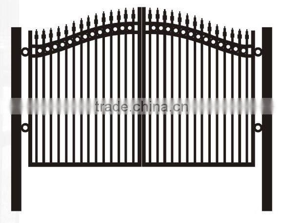 steel green powder coated garden gate