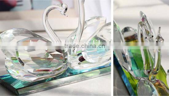 Delicate crystal swan for Nice Crystal Gift Home or wedding Decoration