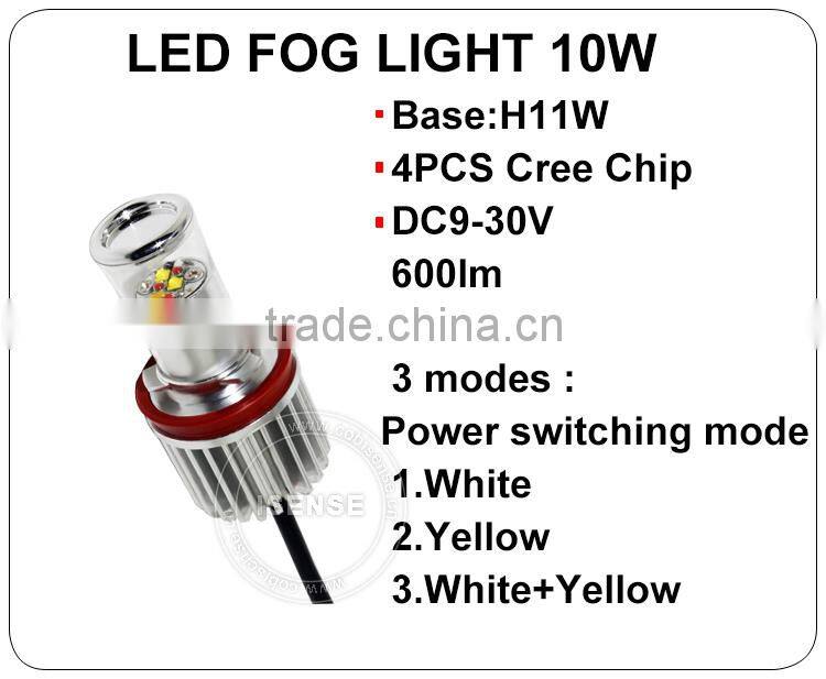 Amber /white Cre-e chip full kit car spare parts H8/H10/H11/H16/9005/9006 car fog light led
