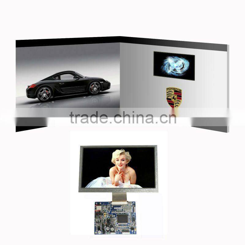 2.4 inch LCD Video Greeting Card Brochure with USB port