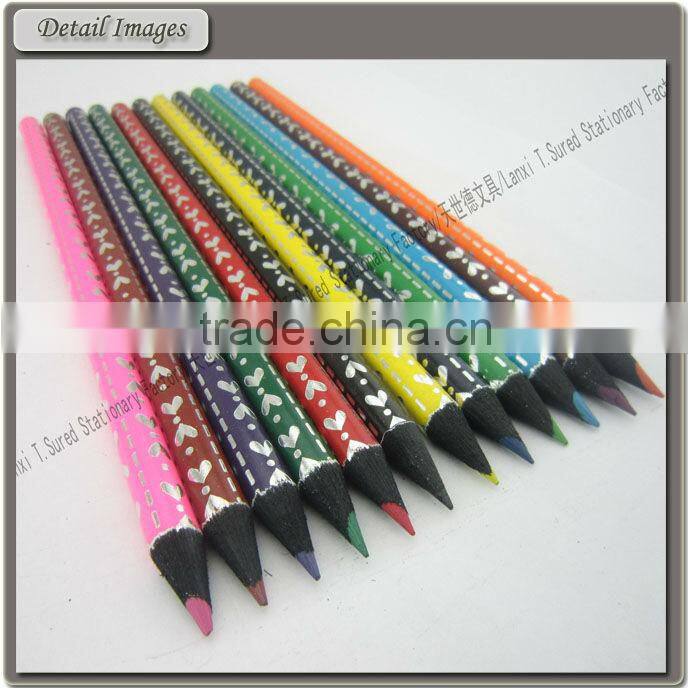 Black Wood Crystal Colour Pencil Set With Tube
