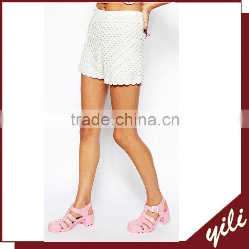 sexy nude women photos beach short high-rise waist white crochet lace 2014
