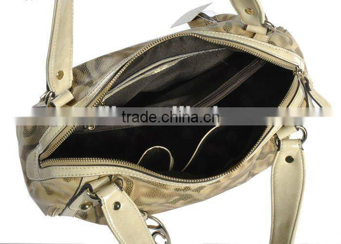 2012 new design flower print pu bag ladies handbags fashion!