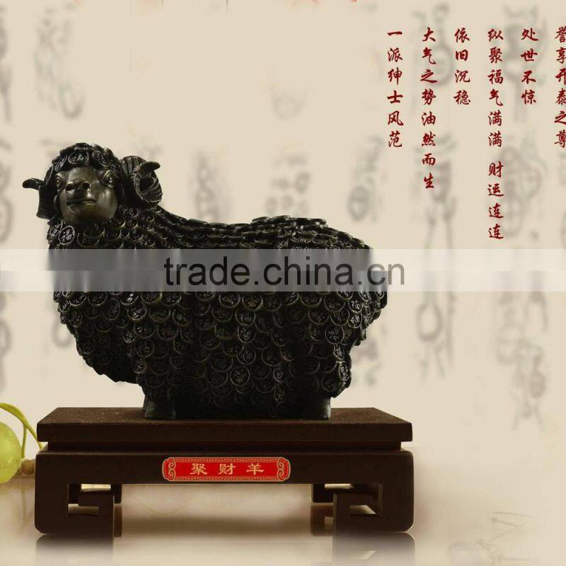chinese metal goats desktop for company decoration