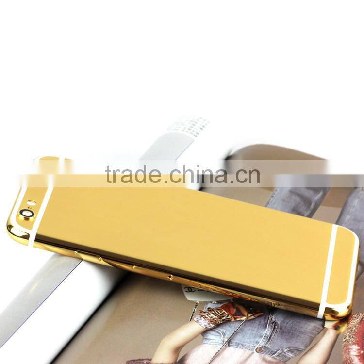 Unique brushed design shiny gold brushed design for iphone 6s 24k housing