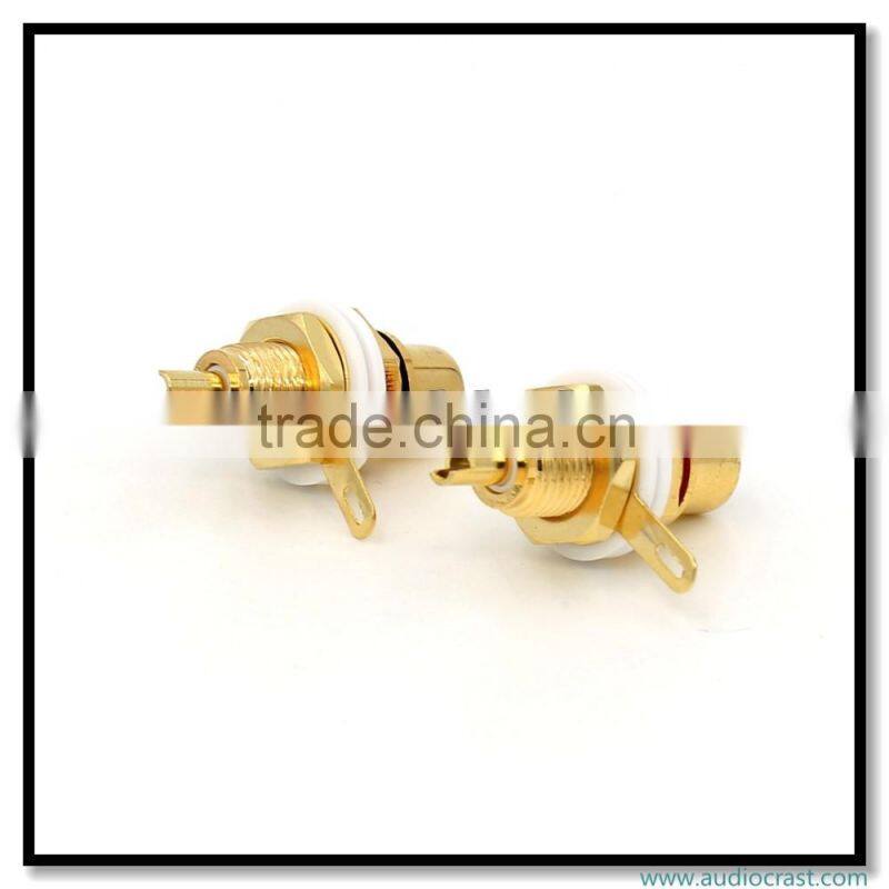 HIFI Audio OEM RCA Phono Chassis Panel Mount RCA female Socket Metal Connectors