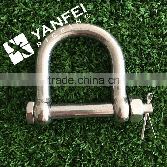 Stainless Steel D Shackle With Screw Pin