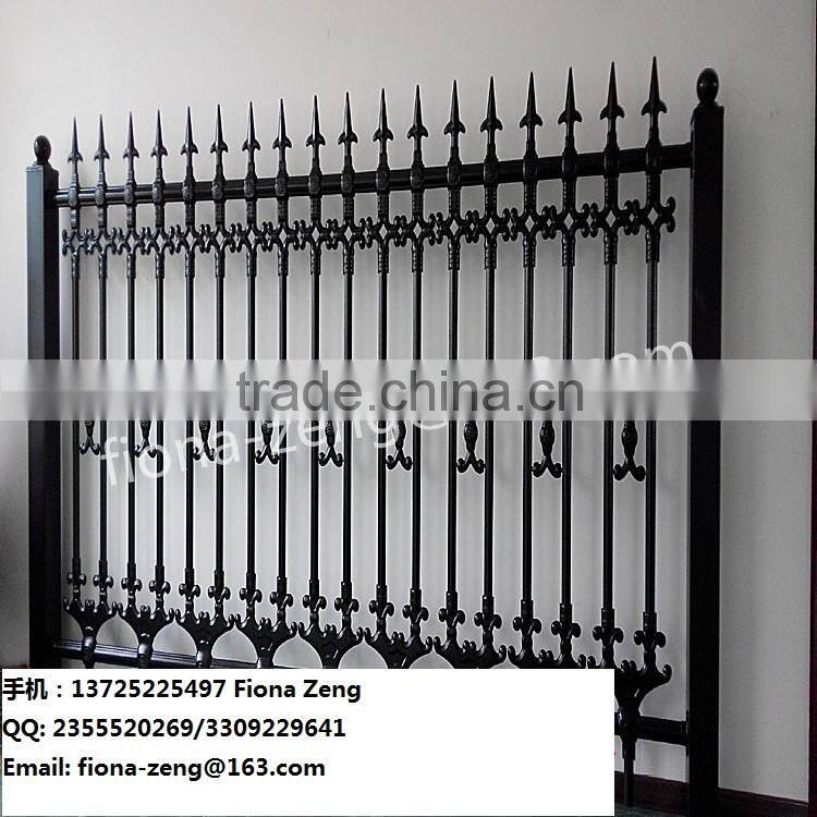 Top-selling ornamental wrought iron picket fencing for outdoor or home and garden factory in guangzhou