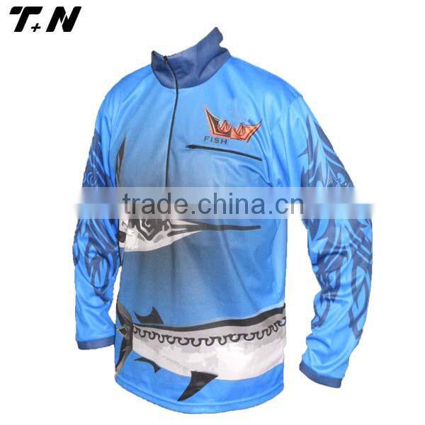 Hot selling custom fishing jersey wholesale , fishing apparel