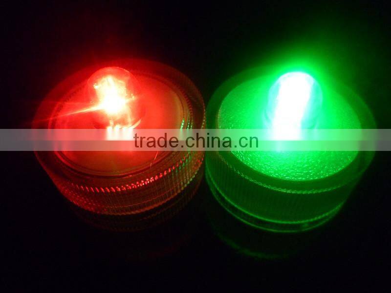 LED Battery waterproof stickable shower light Round Shape Waterproof micro led flashing candle Light