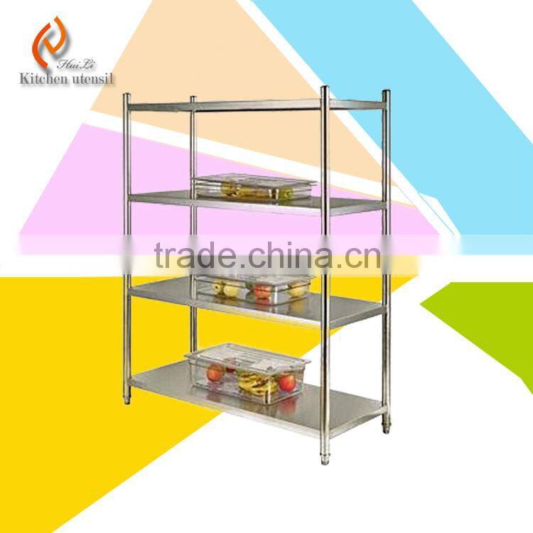 Hotel restaurant adjustable feet separated assembly stainless steel kitchen storage shelves or rack commercial industrial
