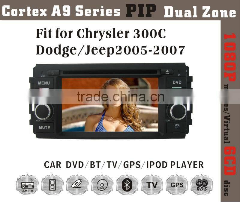 6.2" HD 1080P BT TV GPS IPOD Fit for Chrysler 300C/Jeep/dodge car dvd touch screen gps