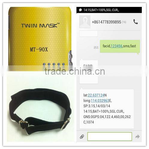 Online waterproof GPS tracker, to get the address in tracking software with Google map & calling for SMS