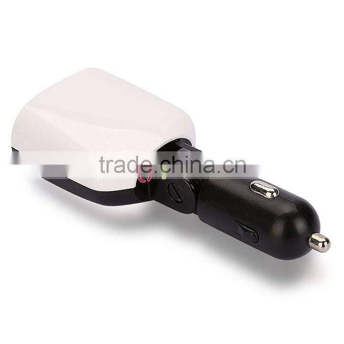 Dual LED Display USB Car Charger For Samsung Galaxy S6 Note 5 4 iPhone HTC White