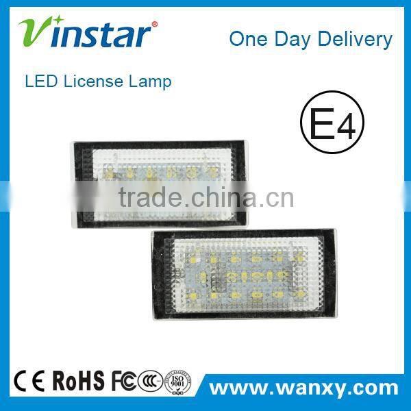 E4 CE ROHS Certificates E46 Led license light LED rear registration plate lamp for BMW E46 2D/M3 Pre-facelift 1998-2003