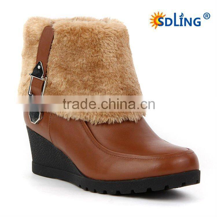 rabbit hair lady shoe boot