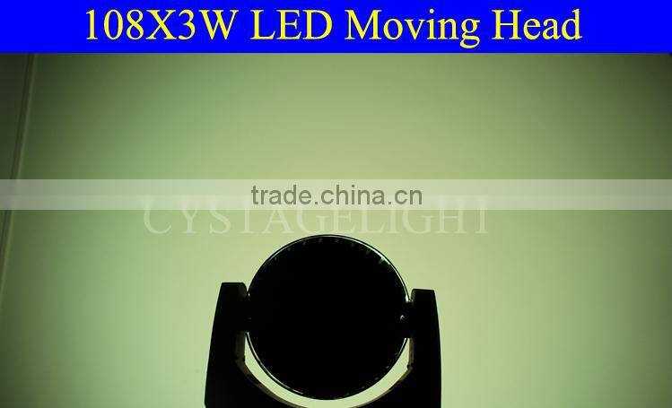 108X3W RGBW Zoom Moving Head Beam